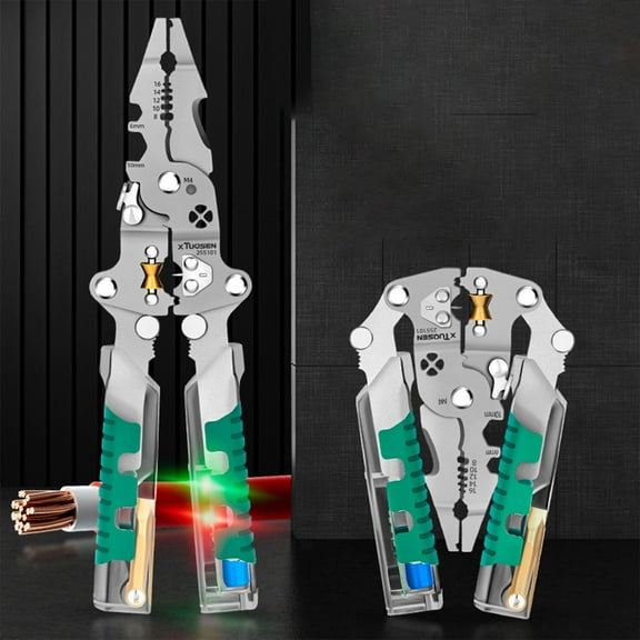 Electrical Pliers with Folding Stylus, Professional Screwdriver and Wire Stripper Tool, Multifunctional Hand Instrument for Electricians, Durable Hardware for Maintenance and Repair, by UKHCCC