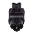 thumbnail image 1 of Electrical Plug Durable IEC320 C6 to C5 Replacement Accessory IEC C6 3 Pin Male to C5 3 Hole Female Power Converter Adapter, 1 of 8