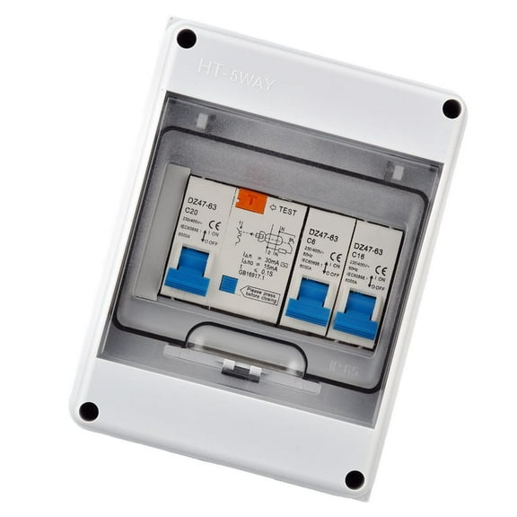 Electrical Power Distribution Box Plastic Junction Wire Box With Circuit Breaker