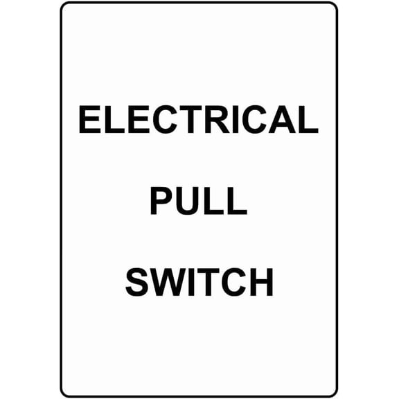 Electrical Pull Switch Metal Tin Sign 8x12 Inch Caution Plaque Signage Marker for Commercial Building Industrial Facility Factory Warehouse Electrical Room Business Outdoor Indoor Wall Decor