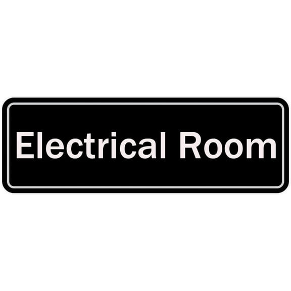 Electrical Room Sign For House (With Strong Adhesive Tape), 3" X 9" Premium Durable For Home & Office,Acrylic Signs For Front Door/Wall/Window, Clear And Easy To Read