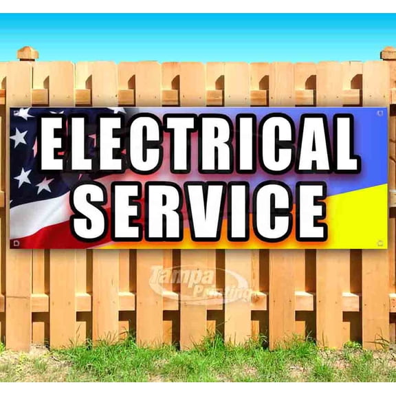 Electrical Service 13 oz Vinyl Banner With Metal Grommets