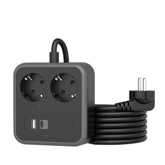 Electrical Socket Extension Socket Outlet Surge Protector Strip With 2 USB Type C Super Charger Ports