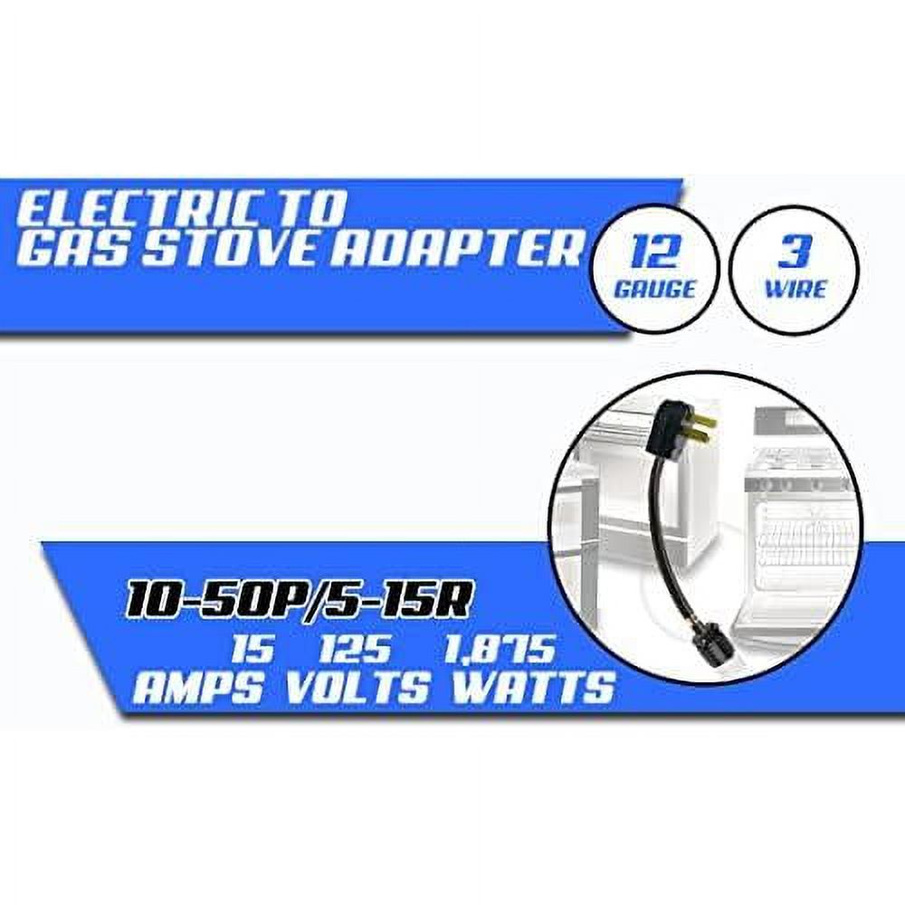 Electrical Stove 1050P 3Pin Male 220/250V Plug To Gas Range 515R 110