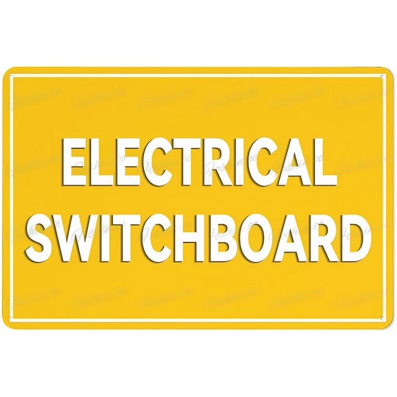 Electrical Switchboard Sign - 8"x12" Aluminum Metal Warning Sign, UV Resistant Waterproof Easy To Install for House Business