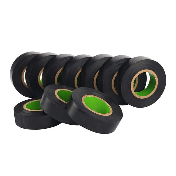 Electrical Tape 10 Rolls fessional Electric Waterof or Black and Wire 0.71 in Wide, 60 ft Long, 5 mil Thick for All Weather Under 600V