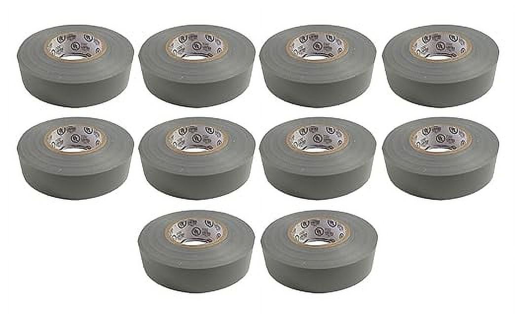 Electrical Tape PVC UL Listed – (10 Pack) Grey