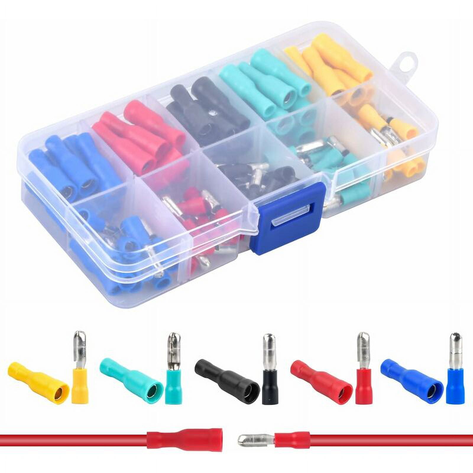 Electrical Terminals, SL.GT 100 Pieces Round Electrical Terminals Crimp