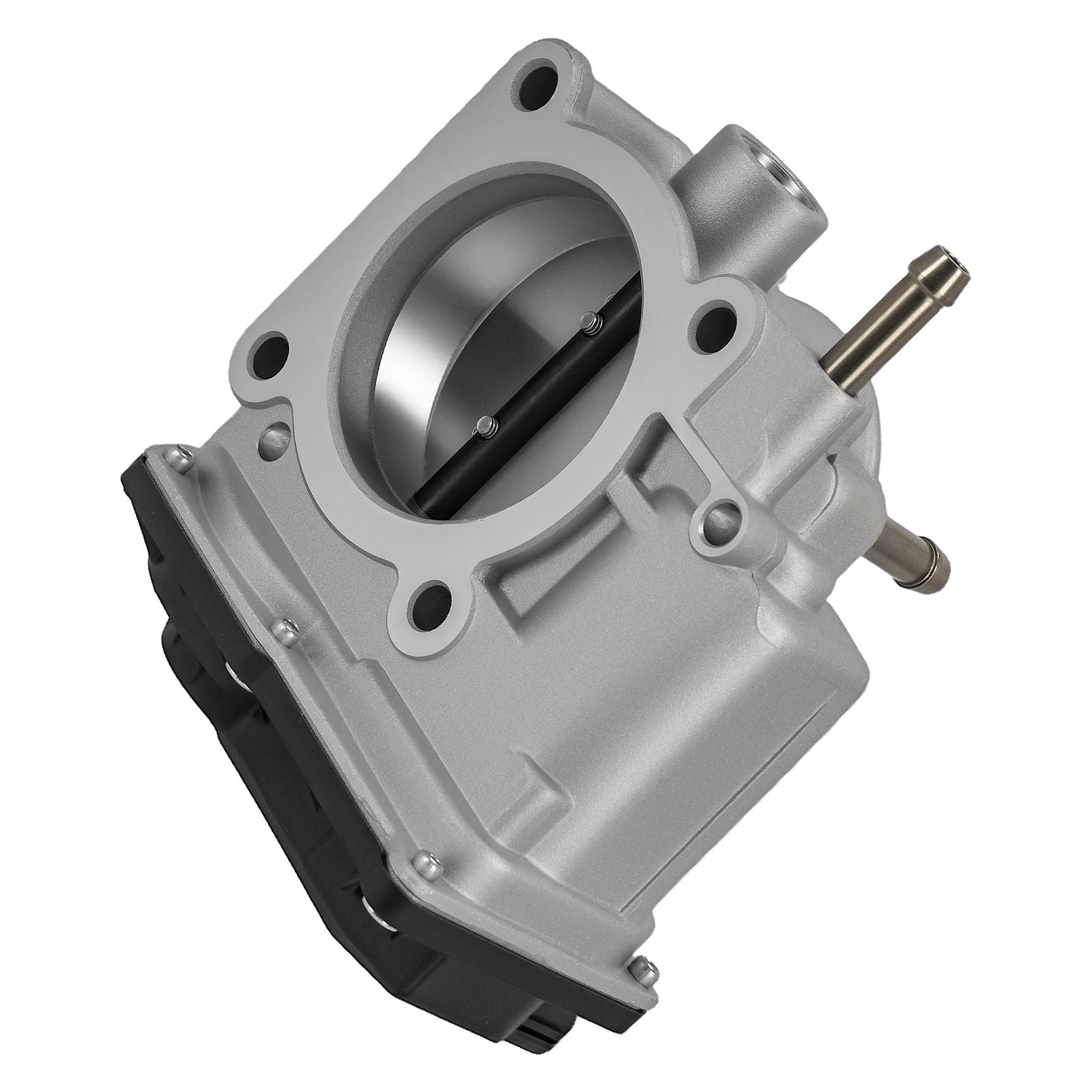 Electrical Throttle Body with Sensor for Suzuki Grand Vitara 2.4L 2009-2022, Escudo 2005-2017, 60mm Bore, Aluminum Silver, OEM 13400-78K00 1340078K00, Fuel Injection Intake System