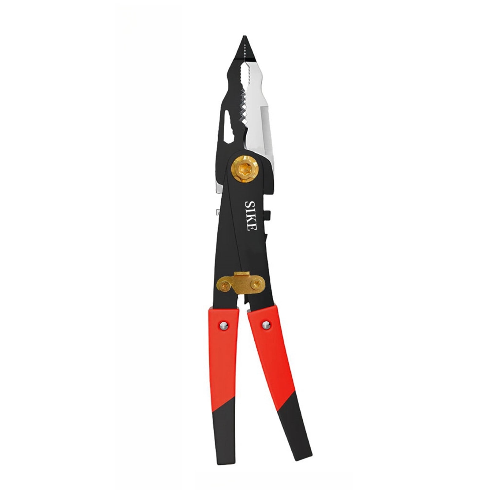 Electrical Wire Pliers, Multi Function Needle Nose Cable Stripper Pliers, Carbon Steel Wire Stripping Tool for Factory, Electricians, Construction Project, Automotive Circuits, Home