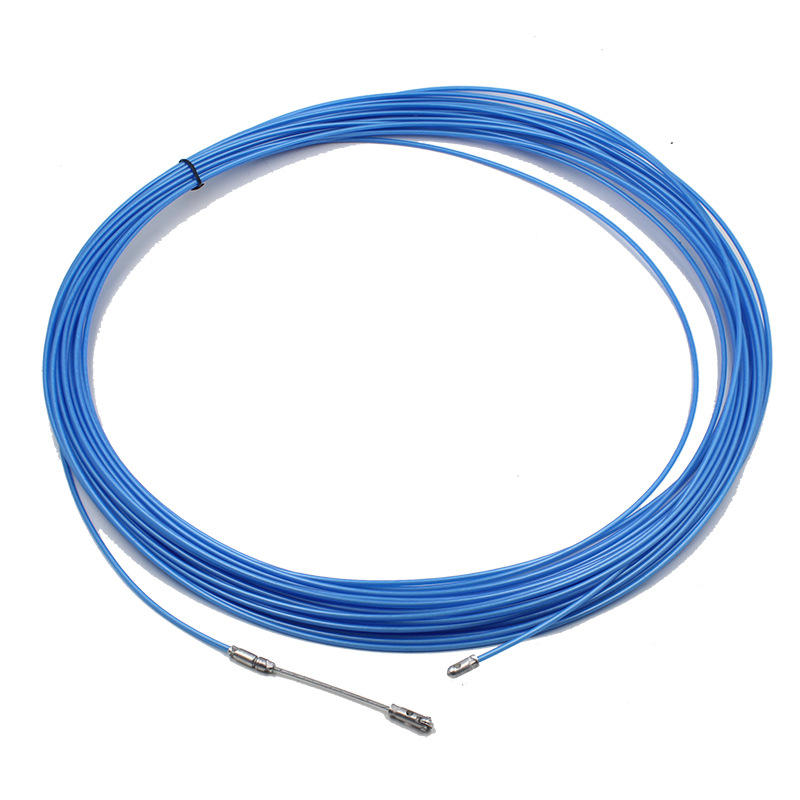 Electrical Wire Threading Device With Roller Head Steel Wire Wrapped