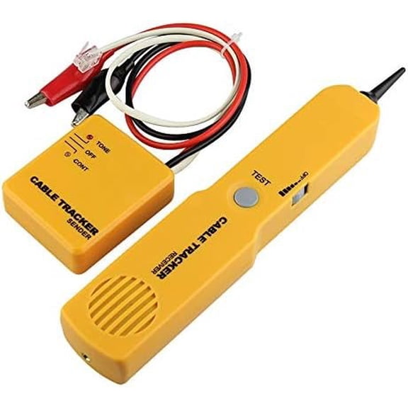Electrical Wire Tracer Circuit Tester w/Tone Generator & Probe Kit, Signal Locator Tester, Test Circuit Continuity, Network Telephone Line, Automotive Circuit Identify Tools w/Clips & RJ11 Plug