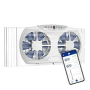 Electrically Reversible Twin Window Fan With Technology , White ,Easy to Install