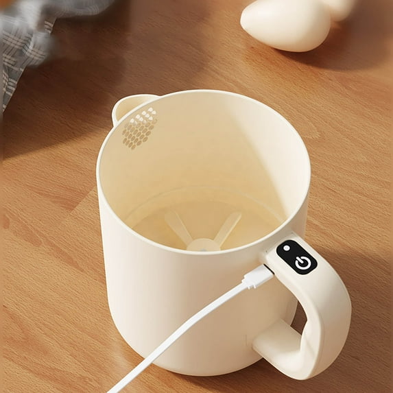 Electricc Egg Beater, Rice Washing and Blending Machine, Portable Kitchen Cake Milk Mixer, Frother, Used with Egg, Coffee, Hot Chocolate, Cream(Beige)