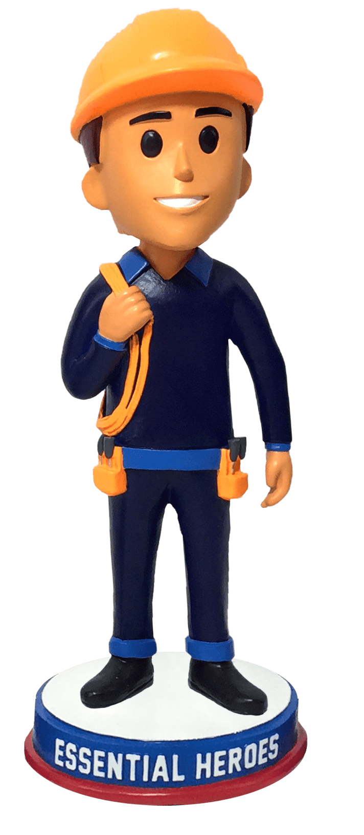 Electrician Cable Essential Heroes Bobblehead - 7" Tall Limited Edition Collectible, Dark Skin Tone Male Figure