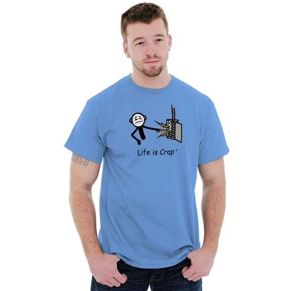 Electrician Fail Home Fix Electrocute Men's Graphic T Shirt Tees Brisco Brands S