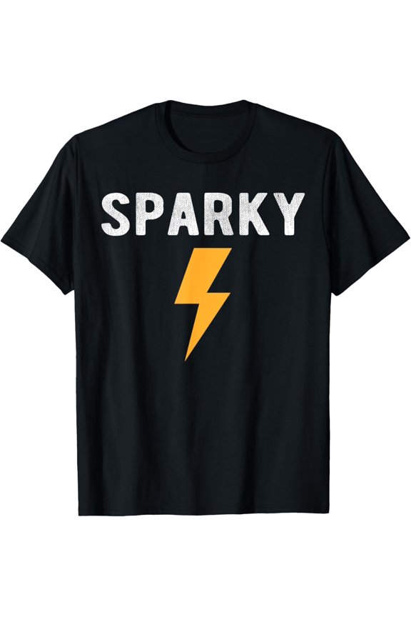 Electrician Gift Funny Sparky Nickname Lightning Bolt Tee T-Shirt