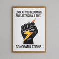 thumbnail image 1 of Electrician Graduation Card - Funny Congratulations Greeting for New Electricians - Blank Inside with Envelope, 1 of 3