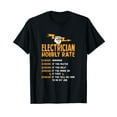 thumbnail image 1 of Electrician Hourly Rate Electrical Expert Funny Electrician T-Shirt, 1 of 5