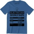 thumbnail image 1 of Electrician Hourly Rate - Funny Electrical Engineer Men's Gift T-Shirt, 1 of 4