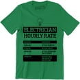 thumbnail image 1 of Electrician Hourly Rate - Funny Electrical Engineer Men's Gift T-Shirt, 1 of 4