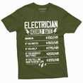 thumbnail image 1 of Electrician Hourly Rate Funny Tee Shirt Dont Tell Me How To Do My Job Tshirt (Medium Military Green), 1 of 6
