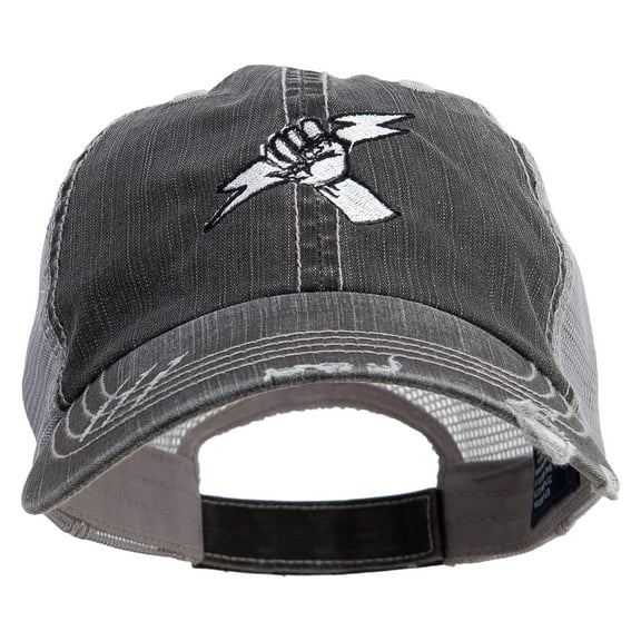 Electrician Icon Embroidered Low Profile Special Cotton Mesh Cap - Black OSFM