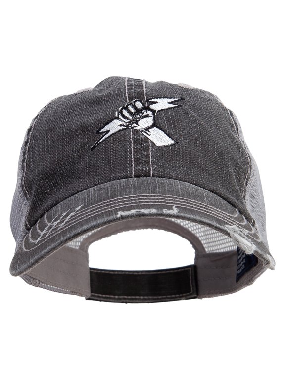 Electrician Icon Embroidered Low Profile Special Cotton Mesh Cap - Black OSFM