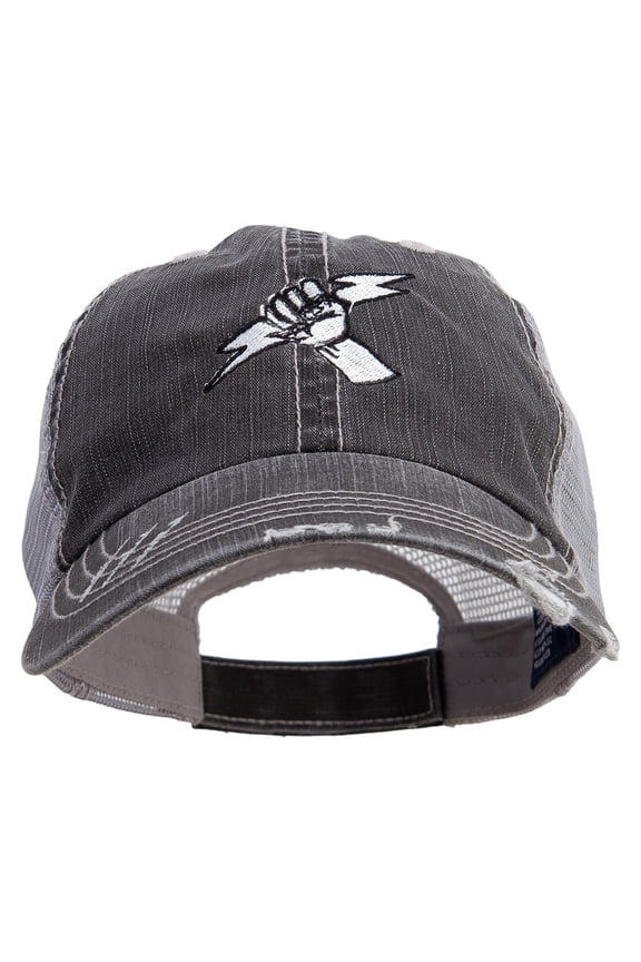 Electrician Icon Embroidered Low Profile Special Cotton Mesh Cap - Black OSFM