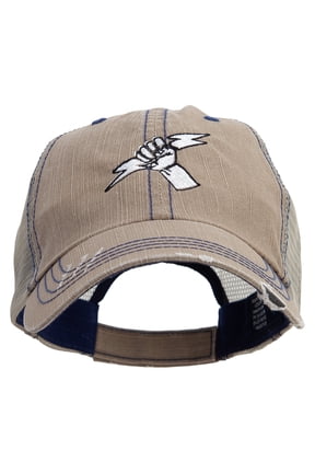 Electrician Icon Embroidered Low Profile Special Cotton Mesh Cap - Khaki OSFM