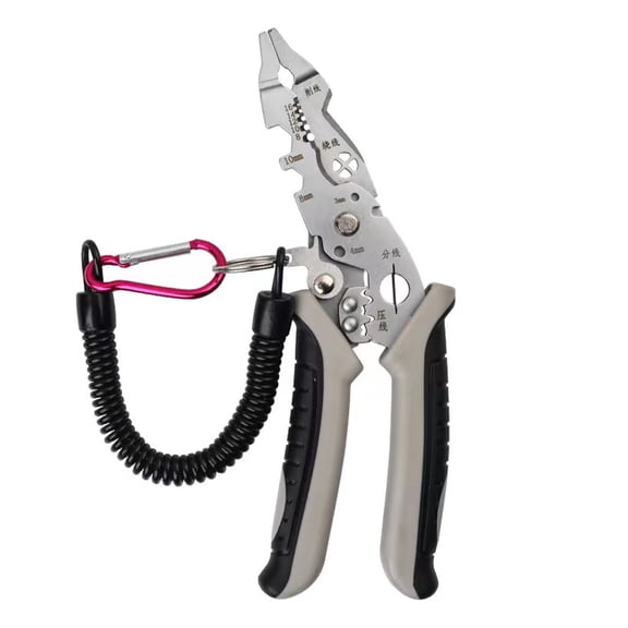 Electrician Multifunctional Wire Stripper Professional Wire Stripping Tool Portable Electric Cable Cutter Electrician Crimping Pliers With Metal Locking Buckle For Home Appliance