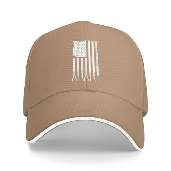 Electrician On Usa Flag Unisex Sandwich Cap Classic Baseball Capunisex Adjustable Casquette Dad Hat