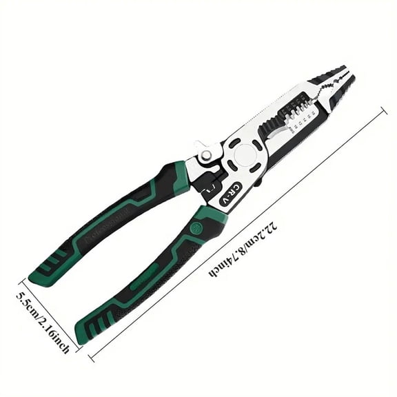 Electrician Pliers, 10-in-1 Wire Stripper Tool, 10-18 AWG Pliers, Multifunctional Cable Cutters for Electrical Maintenance, Home Improvement