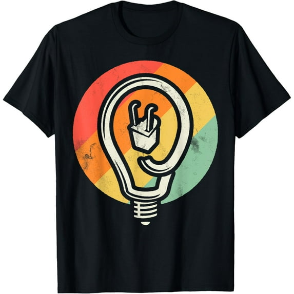 Electrician Retro Vintage Lineman Electrical Engineer Funny T-Shirt