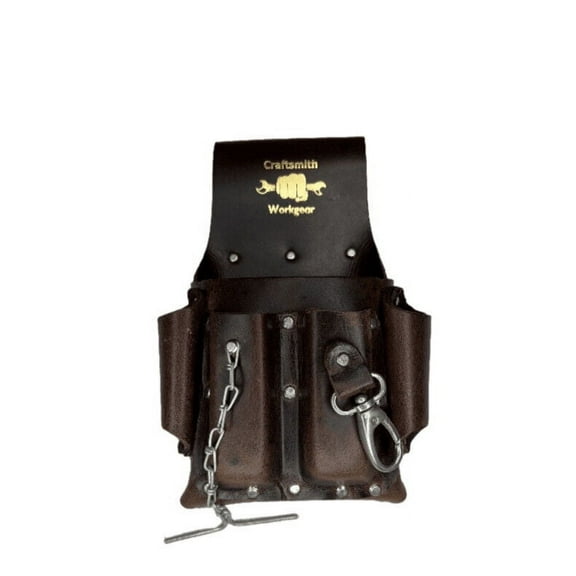 Electrician Tool Pouch 5 Pocket Top Grain Leather Tool Pouch