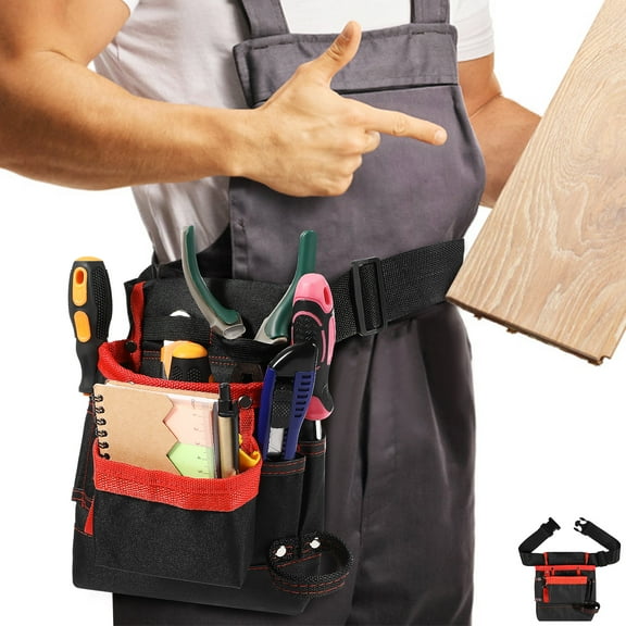 Electrician Tool Pouch Multi-Pocket Tool Belt Electrician Waist Bag Utility Belt Small Tool Pouch For Belt Electrician Tool Bag Organizer