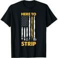 thumbnail image 1 of Electrician US Flag Here To Strip T-Shirt, 1 of 5