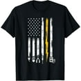 thumbnail image 1 of Electrician US Flag Tools for Electricians T-Shirt men and women can wear, black, white, gifts, 1 of 4