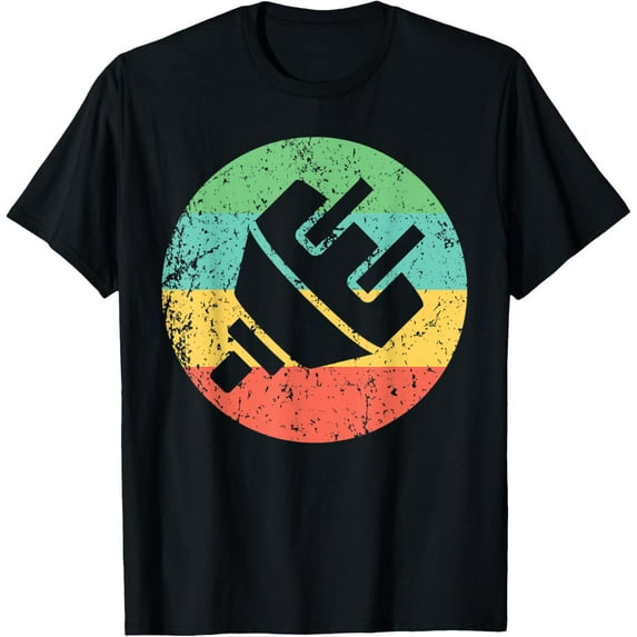Electrician Vintage Retro Electric Plug T-Shirt men and women can wear, black, white, gifts