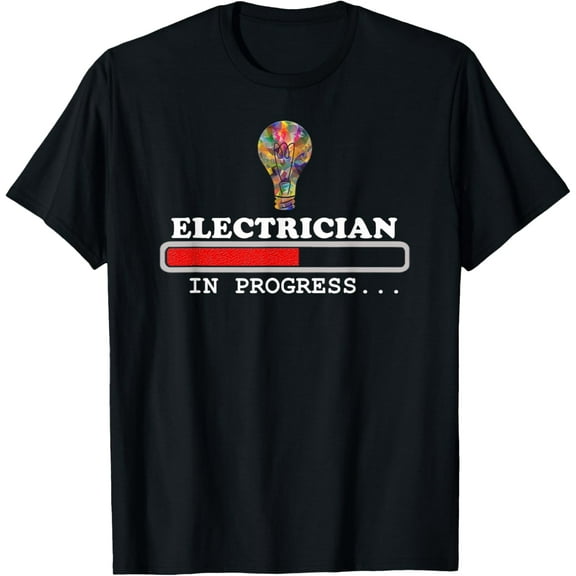 Electrician Wireman, Electricity, loading funny Bulb Humor T-Shirt
