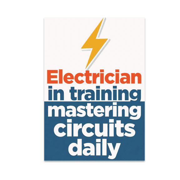 Electrician in Training Mastering Circuits Daily - Electrician Enthusiast - 13x19 Poster Print