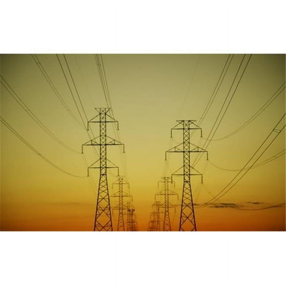 Electricity Pylons Poster Print by Kelly Redinger, 17 x 10