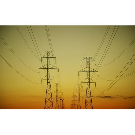 Electricity Pylons Poster Print by Kelly Redinger, 34 x 20 - Large