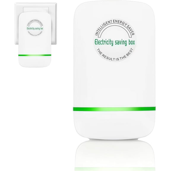 Electricity Saving Box - 2026 Upgraded Power Factor Saver, Surge Protection Thermoregulation, 90V-250V 30KW Load, Plug and Play, Compact ABS Design, Hot Swappable for Home Office (1 Pc)