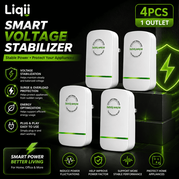 Electricity Saving Box Energy Saver Plug Power Saver Plug in Energy Saving Device Voltage Stabilizer for Household Appliances Home Energy Saver to Help Reduce Electricity Bill