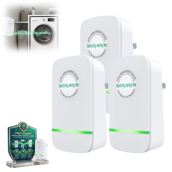 Electricity Saving Box, Energy Saving Device Smart Plug, Power Saver Voltage Stabilizer with Surge Protection, Home Office Compact Plug(3PCS)