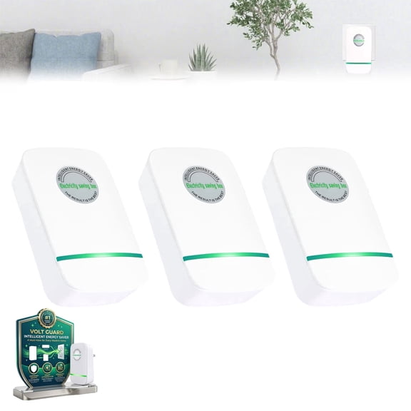 Electricity Saving Box, Energy Saving Device Smart Plug, Power Saver Voltage Stabilizer with Surge Protection, Home Office Compact Plug(3PCS)