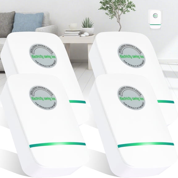Electricity Saving Box, Intelligent Power Saver Pro for Home, Reduces Energy Costs, Surge Protection for Appliances, Energy Saving Device Plug-in US Plug 90V-250V 30KW 4 Pack