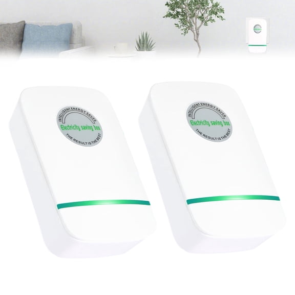 Electricity Saving Box, Smart Plug-in Energy Saver for Home & Office, Reduce Electric Bill, Surge Protector, 90V-250V(2PC)