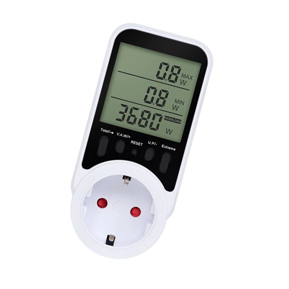 Electricity Usage Monitor Plug-in Socket Power Meter with Cost Calculator LCD Display For Water Heaters Electronics